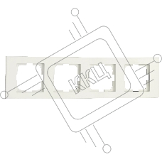 Ovivo Рамка 4-местн. ГРАНО (GRANO),  крем, 400-020000-228