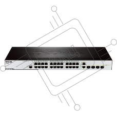 Управляемый коммутатор 2 уровня D-Link DES-3200-28/C1A с 24 портами 10/100BASE-T + 2 комбо-портами 1000Base-T/SFP