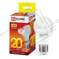 Лампа светодиодная LED-A60-VC 20Вт 230В E27 3000К 1800лм IN HOME 4690612020297