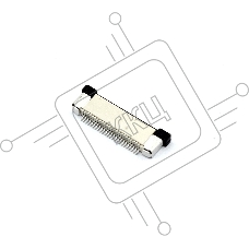 Разъем FPC  Half Coverage Top Contact 0.5K-BS-24PWB 24 pin высота 2мм шаг 0,5мм