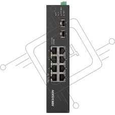 Коммутатор Hikvision DS-3T0510HP-E/HS 8G 2SFP 6PoE+ 110W неуправляемый