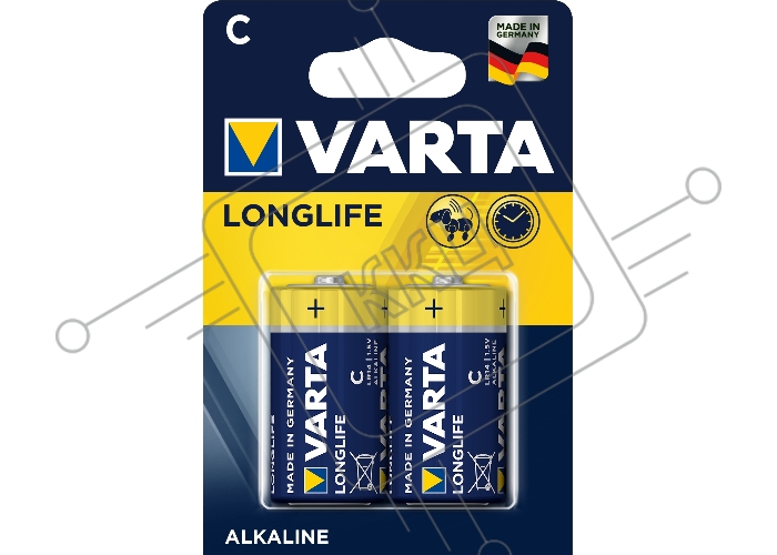 Батарейки VARTA Long Life C блистер 2 04114101412