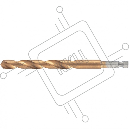 Сверло MATRIX по металлу, 9 мм, HSS, нитридтитановое покрытие, 6-гранный хвостовик// 717902