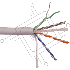 Кабель информационный Lanmaster LAN-6EUTP-HFLT-GY кат.6 UTP 4 пары 23AWG LSZH внутренний 305м серый