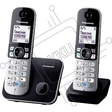 Телефон Panasonic KX-TG6812RU черный (труб. в компл.:2шт) АОН