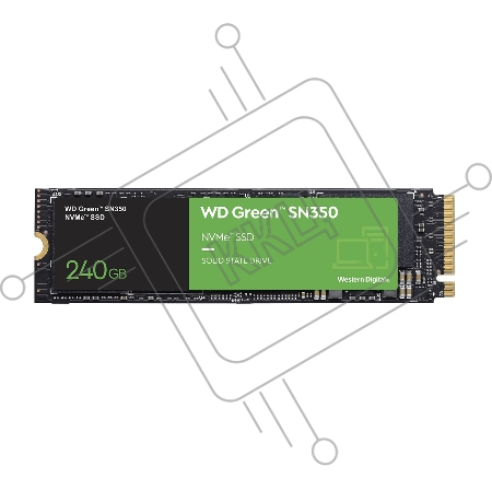 Твердотельный накопитель SSD Western Digital 240Gb WDS240G2G0C Green SN350 M.2 2280 WD Original PCI-E x4