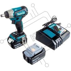 Гайковерт акк Makita DTW181RFE  (уд) б\щет,18В, 2х3АчLi-Ion,0-3600у\м,180Нм, квадрат 1\2