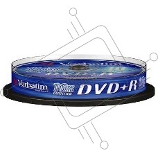 Диск DVD+R Verbatim 4.7Gb 16x Cake Box (10шт) (43498)