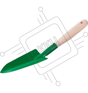 Совок посадочный РОСТОК с деревянной ручкой,узкий, рабочая часть 160мм