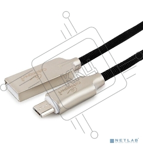 Кабель USB 2.0 Cablexpert CC-P-mUSB02Bk-0.5M, AM/microB, серия Platinum, длина 0.5м, черный, блистер