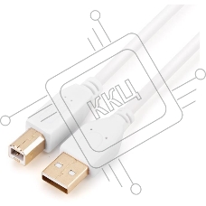 Кабель а/в GOPOWER Длина 1.8 м Разъемы USB A (M)-USB B (M) белый 00-00028931