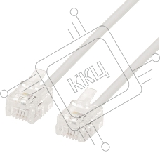 Кабель.телефонный аппарат-розетка TC6P4C-2M, 2 м