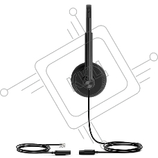 Гарнитура YEALINK YHS34 Lite Dual Дуо, Проводная, HD звук, QD, RJ9, шт