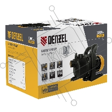Садовый поверхностный насос GPL600, 600 Вт, 3000 л/ч, подъем 35 м, пластик  Denzel