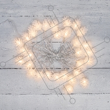 Гирлянда светодиодная «Шишки»  5 м, 30 LED, прозрачный ПВХ с контроллером, цвет свечения теплый белый NEON-NIGHT