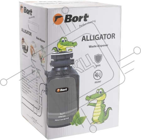 Измельчитель пищевых отходов Bort Alligator, 560 Вт., объём 1 450 мл., пневмовыключатель