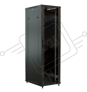Шкаф серверный WRline (WR-TT-3268-AS-RAL9004) напольный 32U 600x800мм пер.дв.стекл задн.дв.стал.лист 2 бок.пан. 800кг черный 710мм 1610мм IP20 сталь