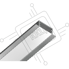 Алюминиевый профиль Ambrella light GP1200AL серебро 2000*28.6*10
