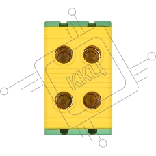 Клемма силовая вводная двойная КСВ 16-50 желто-зеленая EKF PROxima | plc-kvs2-16-50-y-green | EKF