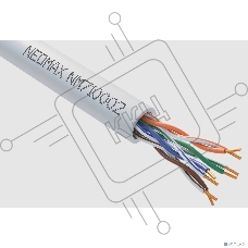 Кабель NEOMAX [NM710002] U/UTP cat.5e 4x2x0.52, 24 AWG, медь, внутренний, PVC, 305м, серый
