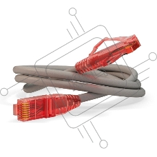 Патч-корд Hyperline UTP, Cat.5e, LSZH, 1 м, серый