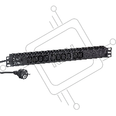 Блок розеток горизонтальный ExeGate ServerPro PDU-19H005 Al-10C13-EU3, 19