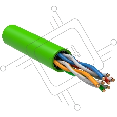 Кабель связи витая пара U/UTP, кат.5E, 4 пары 24AWG solid, 305м, LSZH, зеленый Кабель связи витая пара U/UTP, кат.5E, 4 пары 24AWG solid, 305м, LSZH, зеленый