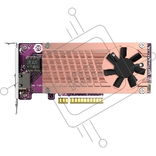 Сетевая карта QNAP QM2-2P10G1Tb Marvell AQC113C PCIe Gen3 x8, Dual M.2 2280 PCIe Gen3 x4 NVMe, LAN 1x10GbASE-T 10GbE, Low-profile bracket pre-loaded, Low-profile flat and Full-height are bundled Сетевая карта QNAP QM2-2P10G1Tb Marvell AQC113C PCIe Gen3 x8, Dual M.2 2280 PCIe Gen3 x4 NVMe, LAN 1x10GbASE-T 10GbE, Low-profile bracket pre-loaded, Low-profile flat and Full-height are bundled