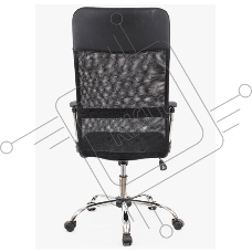 Офисное кресло Everprof Ultra T черный (Акриловая сетка, ткань, хром, ролики, ТопГан)