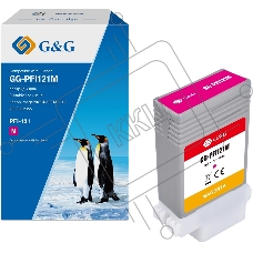 Картридж струйный G&G GG-PFI121M пурпурный (130мл) для Canon imagePROGRAF TM-250/255/350/355