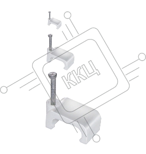 IEK Скоба 4мм плоская пластиковая (20шт)