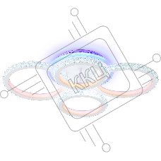 Потолочный светодиодный светильник FA9524/2+2 WH белый 92W 6400K/3000K+RGB 560*370*110 (ПДУ РАДИО 2.4G)