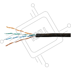 Кабель SkyNet Premium UTP outdoor 4x2x0,51, медный, FLUKE TEST, кат.5e, однож., 100 м, box, черный