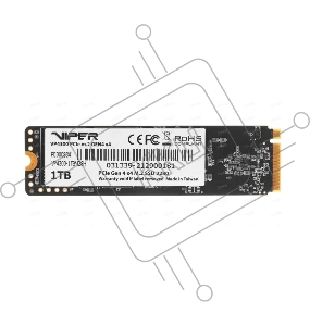 Накопитель SSD Patriot Viper VP4300 Lite 1TB, M.2 2280, VP4300L1TBM28H, PCIe 4x4, NVMe, 7400/6400, heatshield, RET