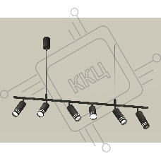Светильник Ambrella light XB9006150/6 SBK/FR черный песок/белый матовый MR16 GU5.3 (С9006, С6302, A2061, N6236)
