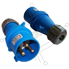 Вилка Lanmaster LAN-IEC-309-32A1P/M IEC 309 32A 250V blue