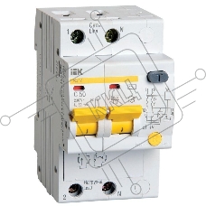 Выключатель автоматический  Iek MAD10-2-050-C-030 АД12 2Р 50А  30мА ИЭК