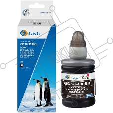 Чернила G&G GG-GI-490BK GI-490 черный пигментный 140мл для Canon Pixma G1400/G2400/G3400/G4400