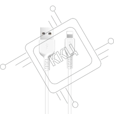 Кабель USB HOCO X20 Flash, USB - Lightning, 2А, 2м, белый