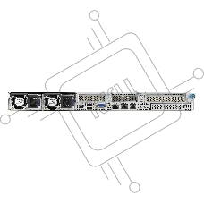 Серверная платформа/ ASUS RS500A-E12-RS12U, 1U 2 1slot GPU, 1xSP5 (LGA6096) EPYC 9004 (400W), 24 DIMM DDR5, 12 x SATA/SAS/NVME, 2 x M.2, Up to 3 PCIe Gen5 slots + 1 OCP3.0, 2 x  1GbE LANUp to 2 single-slot GPU cards, 1+1 1600W