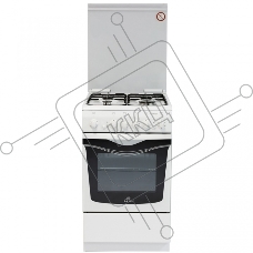 Плита газовая De Luxe 506040.03Г (КР) ЧР белый, конфорок 4 шт, духовка 54 л, 50 см x 85 см x 60 см