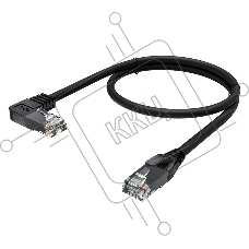 Патч-корд GCR прямой 2.0m UTP кат.5e, черный, левый угол, литой, ethernet high speed, RJ45, T568B, GCR-53151 Патч-корд GCR прямой 2.0m UTP кат.5e, черный, левый угол, литой, ethernet high speed, RJ45, T568B, GCR-53151
