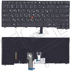 Клавиатура для ноутбука Lenovo ThinkPad T440 T440P T440S черная с указателем