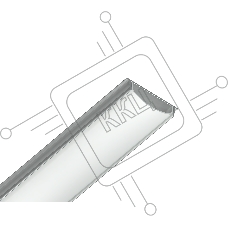 Алюминиевый профиль Ambrella light GP1500AL серебро 2000*18*4