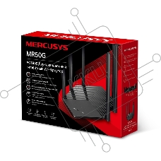 Роутер Mercusys AC1900 Wireless AC Gigabit Router, 600 Mbps at 2.4 GHz + 1300 Mbps at 5 GHz, 6×5dBi Fixed External Antennas with Beamforming, 2× G LAN Ports, 1× G WAN Port, Access Point Mode, 3X3 MU-MIMO, Parental Controls, Guest Network, Smart Connect
