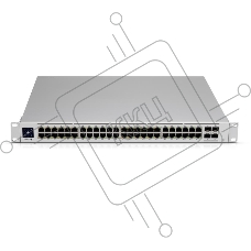 Коммутатор UBIQUITI USW-PRO-48-POE 48PORT 1000M 2SFP POE