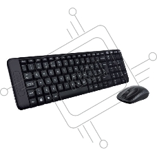Клавиатура + мышь Logitech MK220 клав:черный мышь:черный USB беспроводная