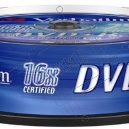 Диск DVD+R Verbatim 4.7Gb 16x Cake Box (25шт) (43500)