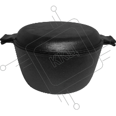 Кастрюля с крышкой-сковородкой MALLONY CC-20/30, 3 л, диаметр 20 см, чугун (в уп. 4 шт)