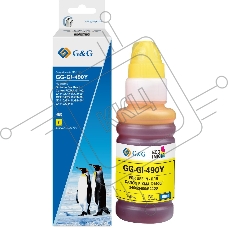 Чернила G&G GG-GI-490Y GI-490 желтый 70мл для Canon Pixma G1400/G2400/G3400/G4400